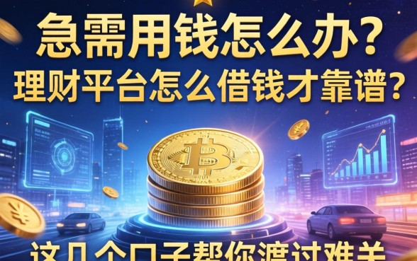 急需用钱怎么办？理财平台怎么借钱才靠谱？这几个口子帮你渡过难关