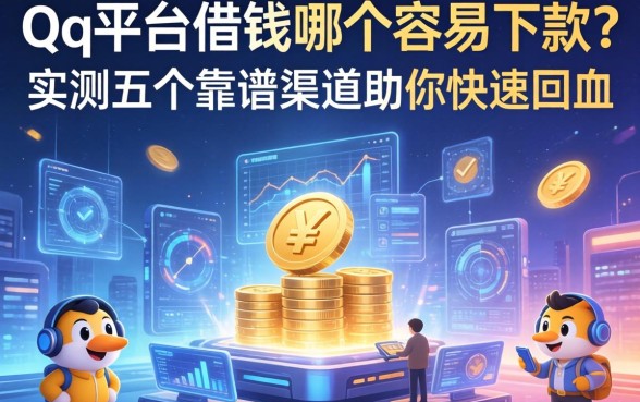 Qq平台借钱哪个容易下款？实测五个靠谱渠道助你快速回血