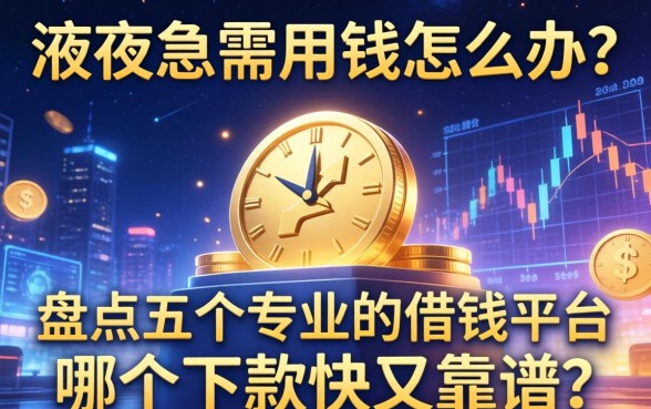 深夜急需用钱怎么办？盘点五个专业的借钱平台，哪个下款快又靠谱？
