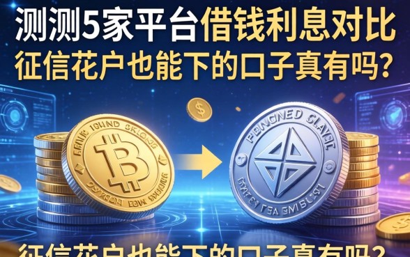 实测5家平台借钱利息对比，征信花户也能下的口子真有吗？
