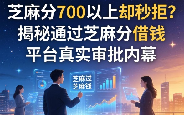 芝麻分700以上却秒拒？揭秘通过芝麻分借钱的平台真实审批内幕