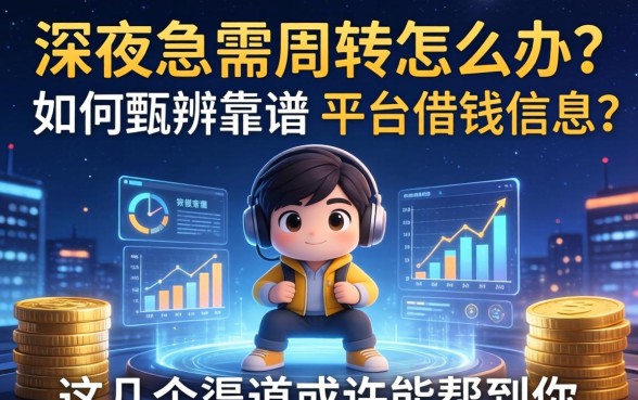 深夜急需周转怎么办？如何甄别靠谱的平台借钱信息？这几个渠道或许能帮到你