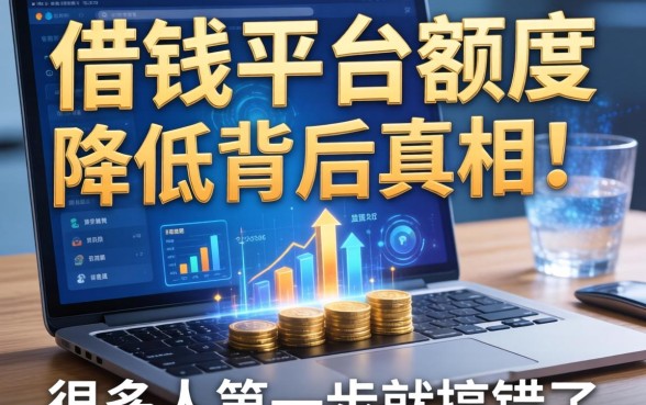 借钱平台额度降低背后的真相，很多人第一步就搞错了