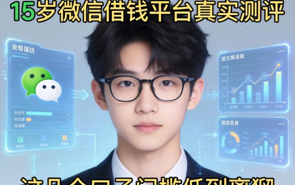 15岁微信借钱平台真实测评，这几个口子门槛低到离谱
