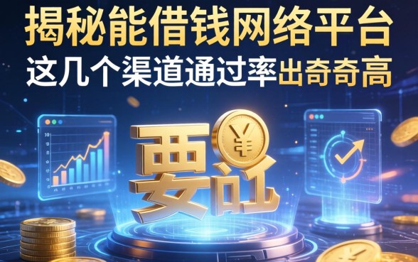 揭秘能借钱网络平台：这几个渠道通过率出奇的高