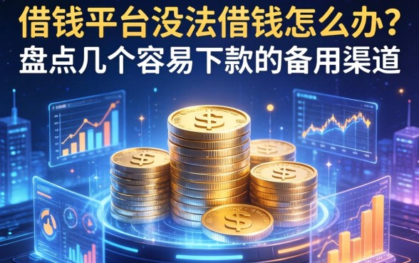 借钱平台没法借钱怎么办？盘点几个容易下款的备用渠道