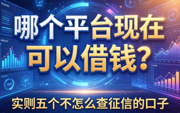 哪个平台现在可以借钱?实测五个不怎么查征信的口子