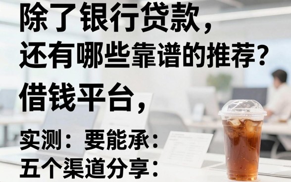 除了银行贷款，还有哪些靠谱的借钱平台推荐？实测五个渠道分享