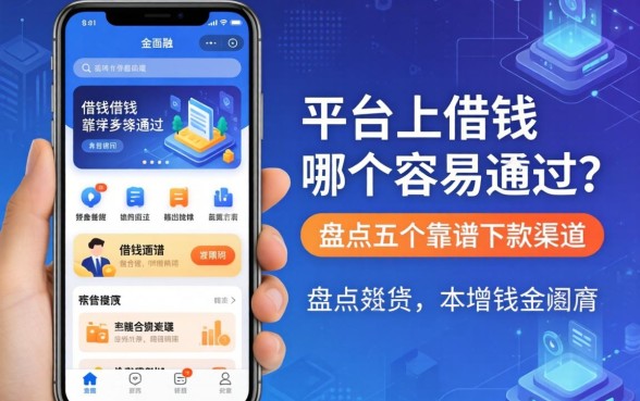 手机app平台上借钱哪个容易通过？盘点五个靠谱下款渠道