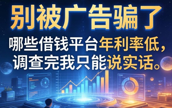 别被广告骗了,哪些借钱平台年利率低,调查完我只能说实话