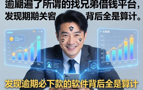 我翻遍了所谓的找兄弟借钱平台，发现逾期必下款的软件背后全是算计