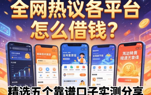 全网热议各平台怎么借钱？精选五个靠谱口子实测分享