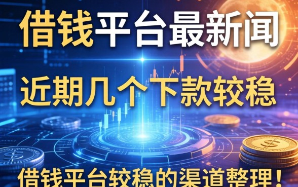 借钱平台最新闻：近期几个下款较稳的渠道整理