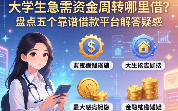 大学生急需资金周转哪里借？盘点五个靠谱借款平台解答疑惑