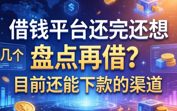 借钱平台还完还想再借？盘点几个目前还能下款的渠道