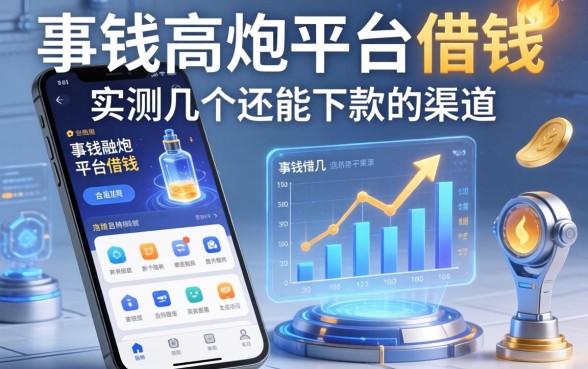 手机高炮平台借钱：实测几个还能下款的渠道