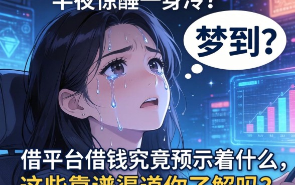 半夜惊醒一身冷汗？梦到借平台借钱究竟预示着什么，这些靠谱渠道你了解吗？
