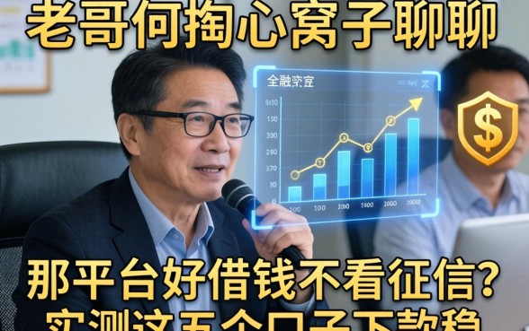 老哥们掏心窝子聊聊：那平台好借钱不看征信？实测这五个口子下款稳