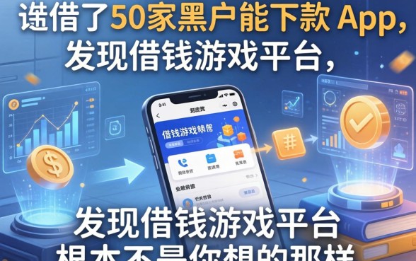 我借了50家黑户能下款的app，发现借钱游戏平台根本不是你想的那样