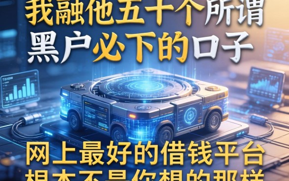 我翻了五十个所谓黑户必下的口子，发现网上最好的借钱平台根本不是你想的那样