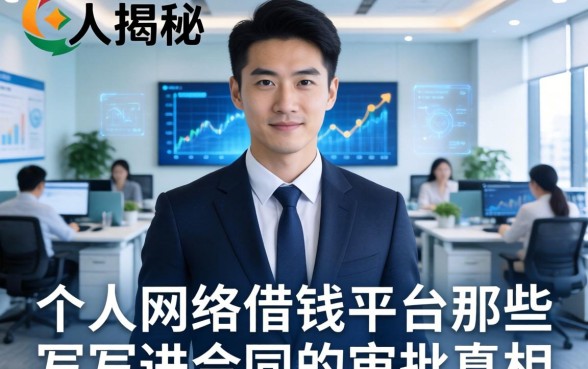 银行内部人揭秘：个人网络借钱平台那些不写进合同的审批真相