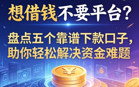 想借钱不要平台？盘点五个靠谱下款口子，助你轻松解决资金难题