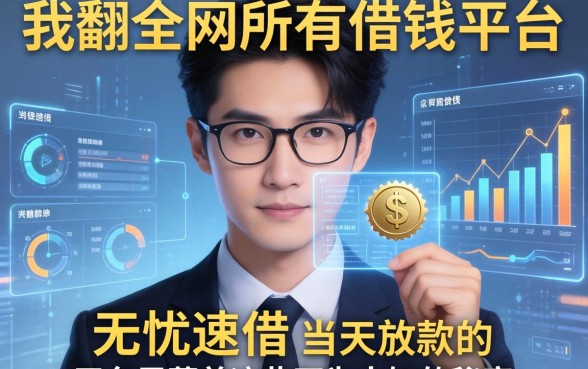 我翻了全网所有借钱的平台，发现无忧速借当天放款的平台里藏着这些不为人知的秘密