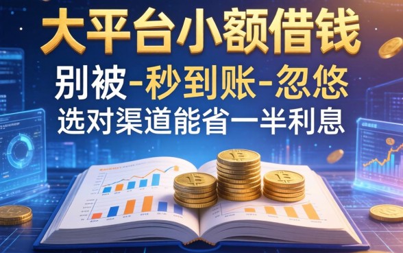 大平台小额借钱：别被-秒到账-忽悠，选对渠道能省一半利息