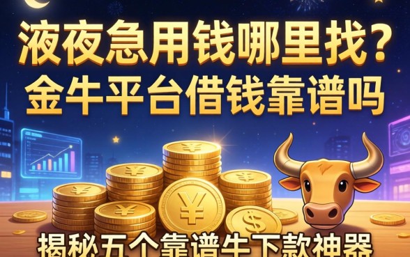 深夜急用钱哪里找？金牛平台借钱靠谱吗？揭秘五个靠谱的下款神器