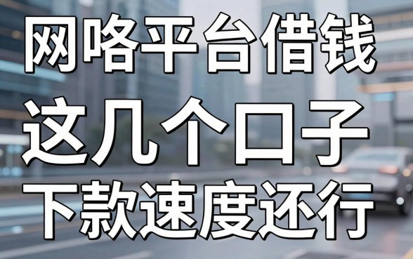 网咯平台借钱实测分享，这几个口子下款速度还行