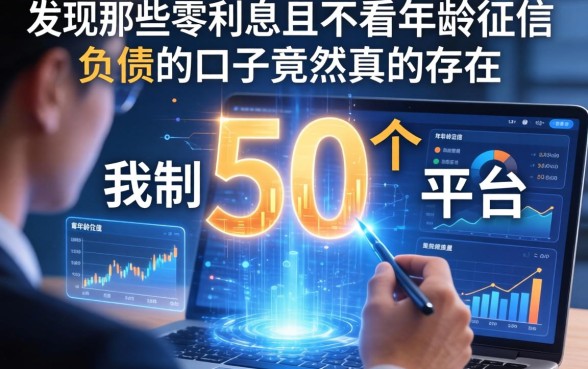 我翻了50个平台，发现那些零利息且不看年龄征信负债的口子竟然真的存在