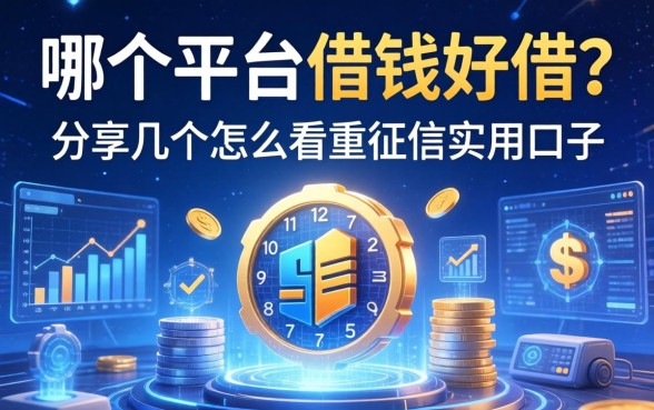 哪个平台借钱好借？分享几个不怎么看重征信的实用口子