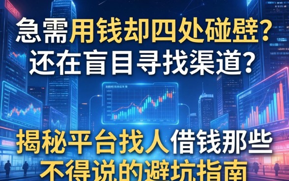 急需用钱却四处碰壁?还在盲目寻找渠道?揭秘平台找人借钱那些不得不说的避坑指南