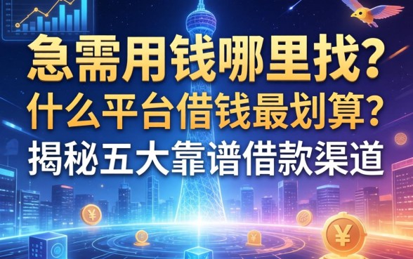 急需用钱哪里找？什么平台借钱最划算？揭秘五大靠谱借款渠道