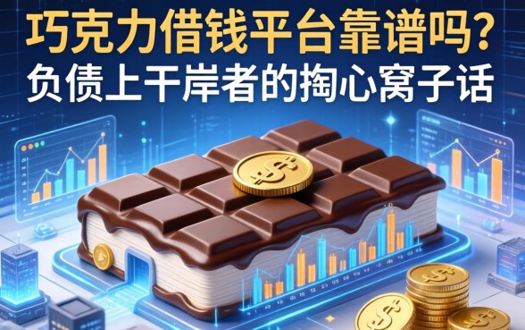 巧克力借钱平台靠谱吗？一个负债上岸者的掏心窝子话