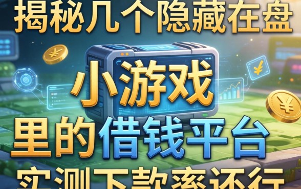 揭秘几个隐藏在小游戏里的借钱平台，实测下款率还行