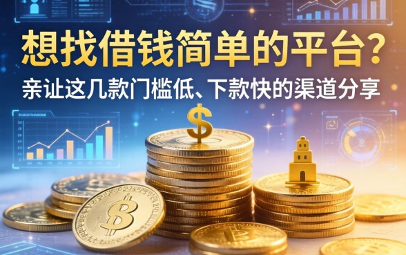 想找借钱简单的平台？亲测这几款门槛低、下款快的渠道分享