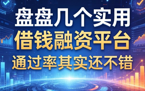 盘点几个实用的借钱融资平台，通过率其实还不错