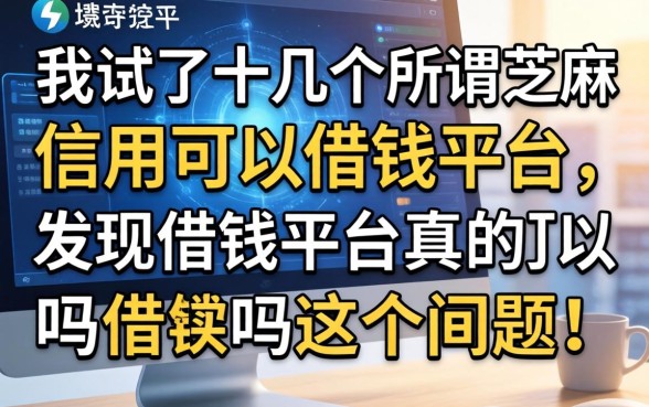 我试了十几个所谓芝麻信用可以借钱的平台，发现借钱平台真的可以借钱吗这个问题，答案有点反常识