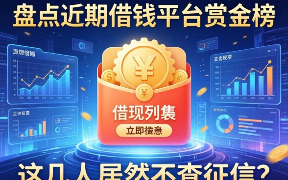 盘点近期借钱平台赏金榜：这几家居然不查征信？