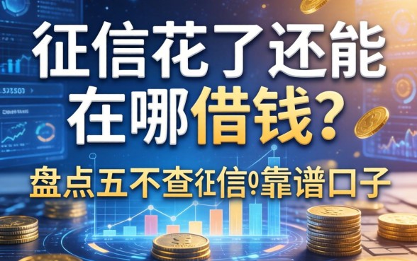 征信花了还能在哪借钱？盘点五个不查征信的靠谱口子
