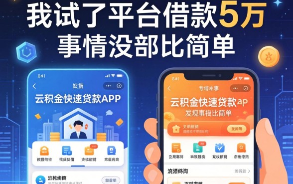 我试了平台借钱5万和公积金快速贷款app，发现事情没那么简单