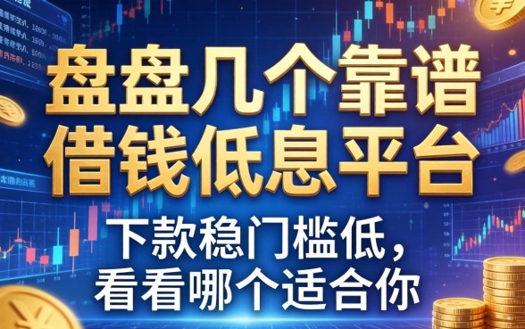 盘点几个靠谱的借钱低息平台，下款稳门槛低，看看哪个适合你