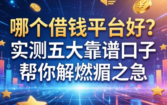 哪个借钱平台好？实测五大靠谱口子帮你解燃眉之急