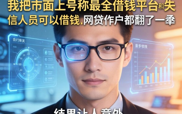 我把市面上号称最全借钱平台和失信人员可以借钱的网贷软件都翻了一遍，结果让人意外
