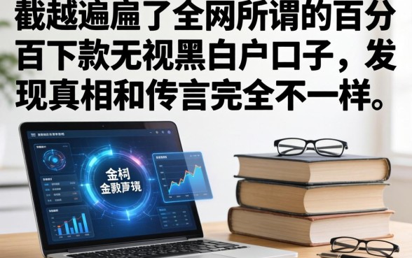 我翻遍了全网所谓的百分百下款无视黑白户口子，发现真相和传言完全不一样