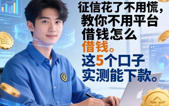征信花了不用慌，教你不用平台借钱怎么借钱，这5个口子实测能下款