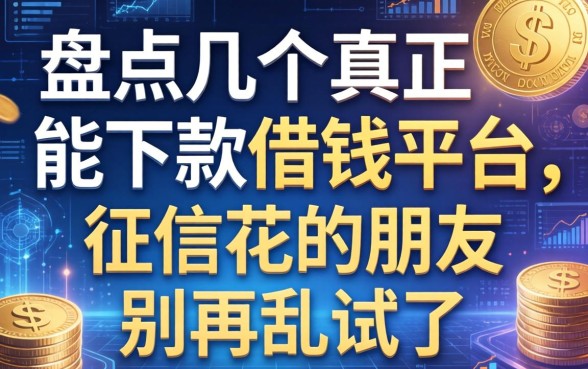 盘点几个真正能下款的借钱平台，征信花的朋友别再乱试了