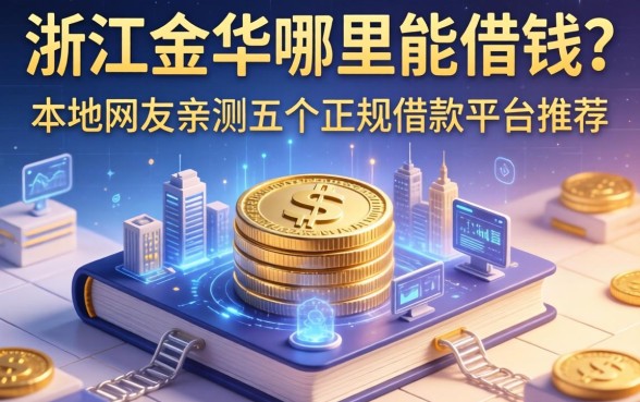 浙江金华哪里能借钱？本地网友亲测五个正规借款平台推荐