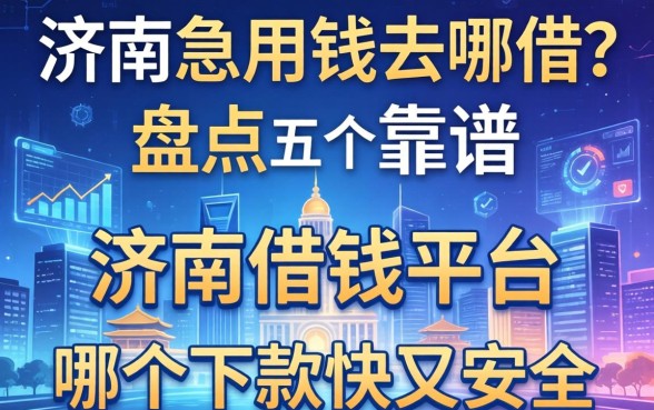 济南急用钱去哪借？盘点五个靠谱的济南借钱平台，哪个下款快又安全？